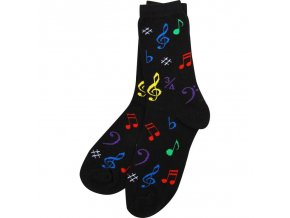 Ponožky s barevnými hudebními symboly