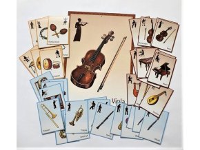 Hudební nástroje - sada kartiček