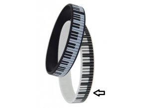 Gumový náramek na ruku - klaviatura  cembalo