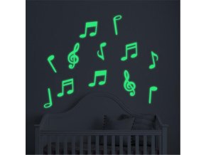8190 fluorescentni dekorace s hudebnimi symboly
