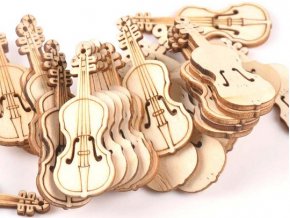 Dřevěné housličky 15 ks