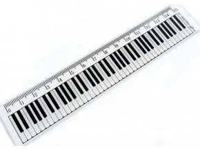 8325 pravitko klaviatura 15 cm pruhledne