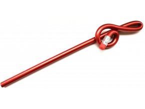 Tužka ve tvaru houslového klíče ČERVENÁ