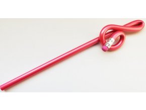 Tužka ve tvaru houslového klíče RŮŽOVÁ