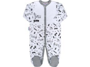 8757 kojenecky bavlneny overal new baby music vel 68