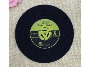 9471 podtacek pod hrnek gramofonova deska zluty