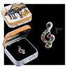 10299 pin odznak musica houslovy klic s barevnymi kaminky