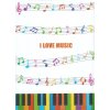 Složka plastová A4 L I LOVE MUSIC