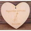 Drevené srdce Najlepšia učiteľka HUSLE
