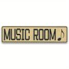 Vintage plechová cedule MUSIC ROOM