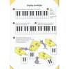 KLAVIHRÁTKY  s pastelkami u klavíru