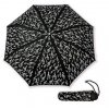 Deštník s houslovými klíči černý - rozkládací