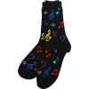 Ponožky s barevnými hudebními symboly