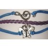 7749 naramek s motylkem a klicem modro fialovy