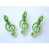 8523 klipsna na noty houslovy klic zelena