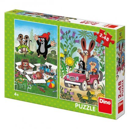 Puzzle Krtek se raduje - 2x48 dílků