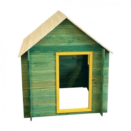 Dřevěný zahradní domek pro děti - zelený