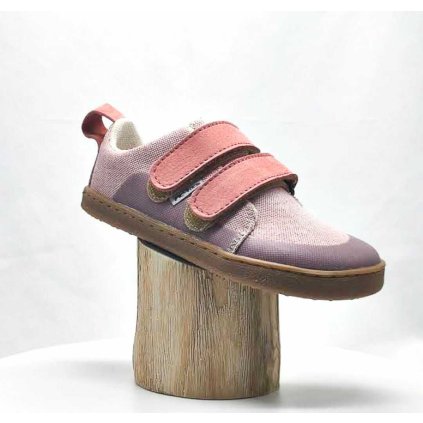 Barefoot velcro tenisky růžové
