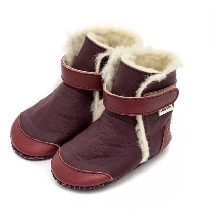 Zimní capáčky Liliputi - Soft Paws Burgundy