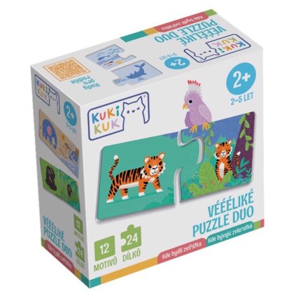 efko KukiKuk - Véééliké puzzle duo Kde bydlí zvířátka