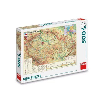 Puzzle mapa České republiky - 500 dílků