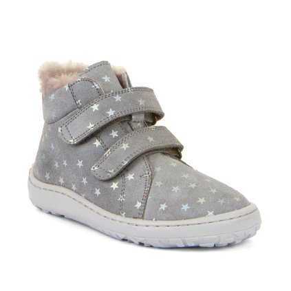 Dětské zimní barefoot boty FRODDO WINTER FURRY Silver