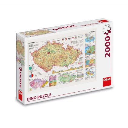 dino Puzzle mapa České republiky - 2000 dílků