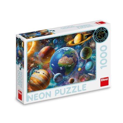dino Puzzle Planety neonové - 1000 dílků