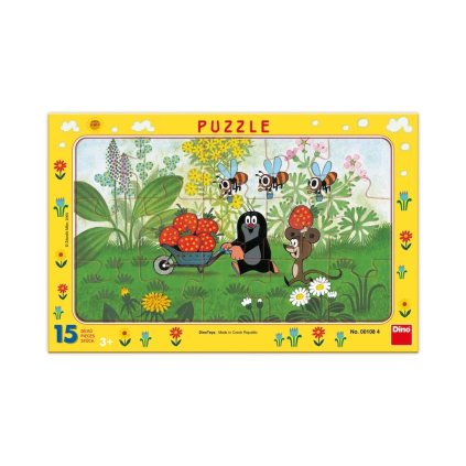 dino Puzzle deskové Krtek na výletě - 15 dílků