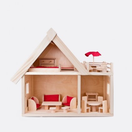 Dřevěný dům pro panenky