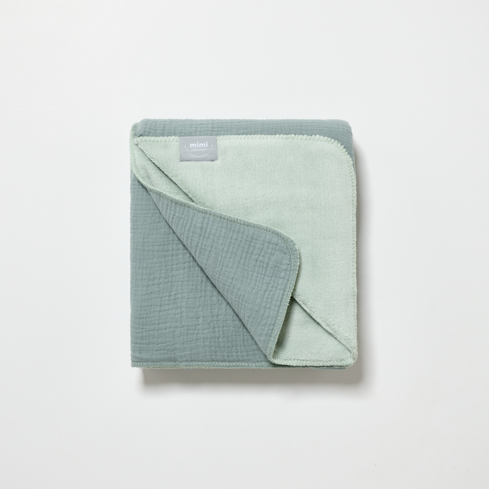 Mušelínová deka oboustranná Mint Green