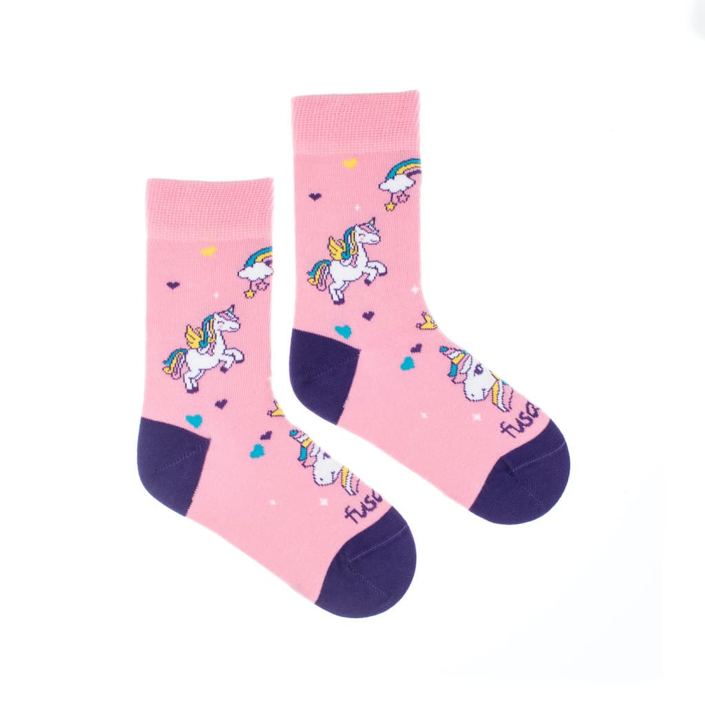 Dětské ponožky Jednorožec s duhou Velikosti dětské: S (23-26)