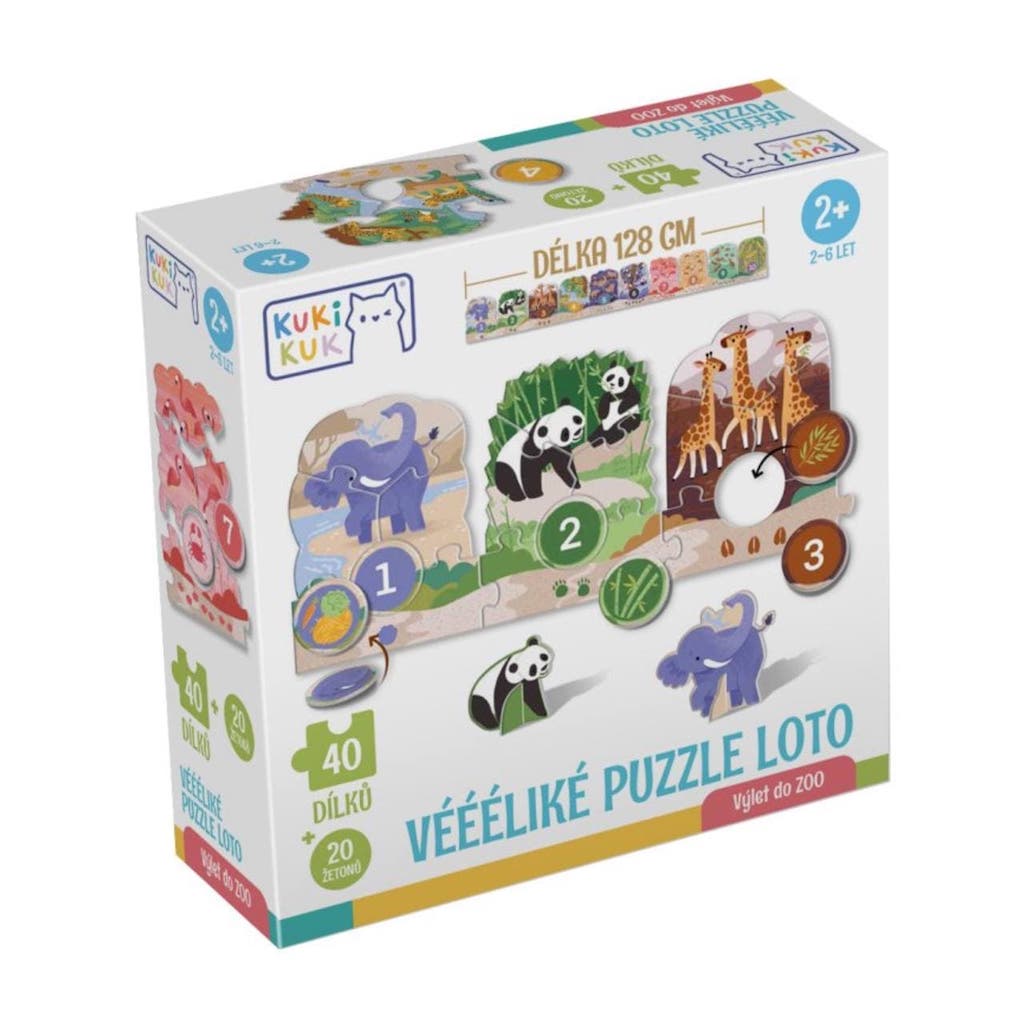 KukiKuk - Véééliké puzzle ʟoto Výlet do ZOO - kniha z kategorie Puzzle