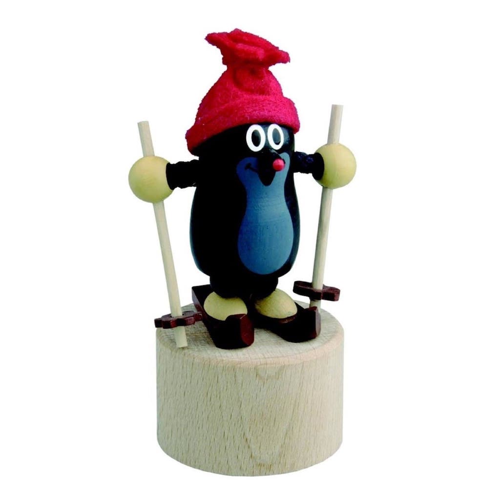 Detoa Mačkací figurka Krtek na lyžích