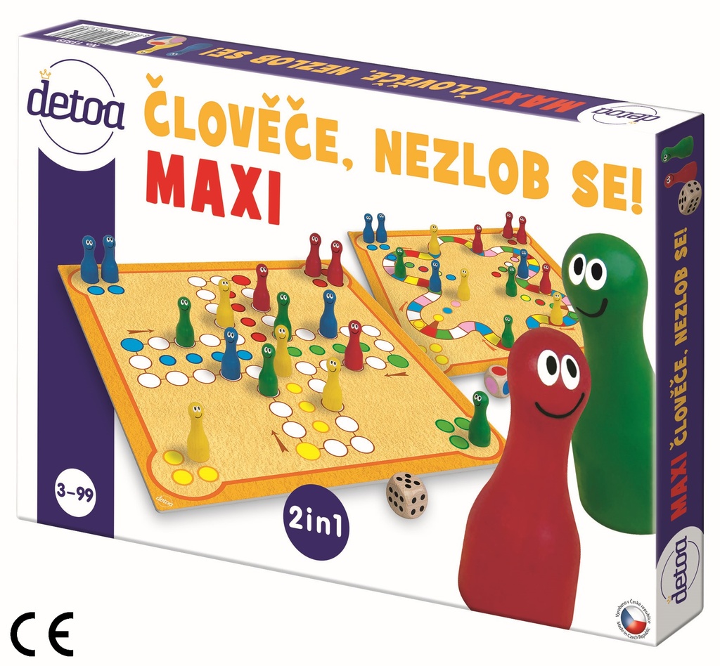 Člověče, nezlob se maxi 2v1 společenská hra v krabici 33,5x23x3,5cm