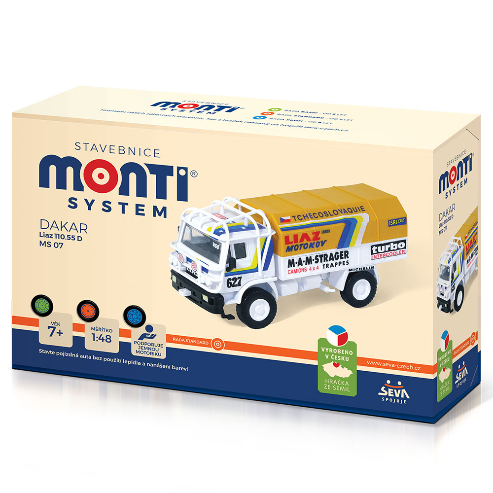 Stavebnice Monti System MS 07 Dakar Liaz 1:48 v krabici 22x15x6cm