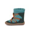 Dětské zimní zateplené barefoot boty FRODDO TEX TRACK WOOL Petroleum