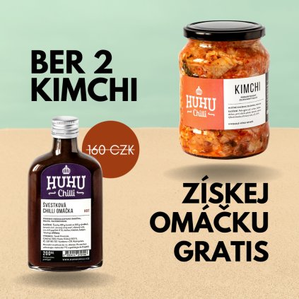 AKCE 2xKimchi + 200ml švestková chilli omáčka zdarma