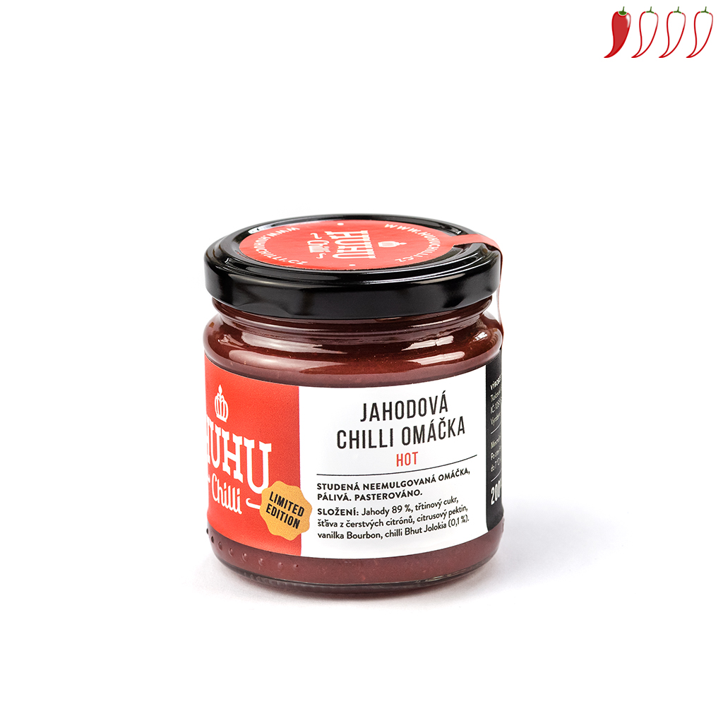 Jahodová chilli omáčka - hot - HUHU chilli