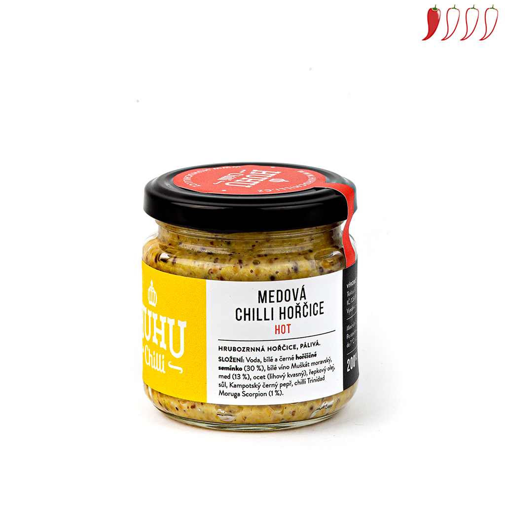 Medová chilli hořčice - Hot - HUHU Chilli