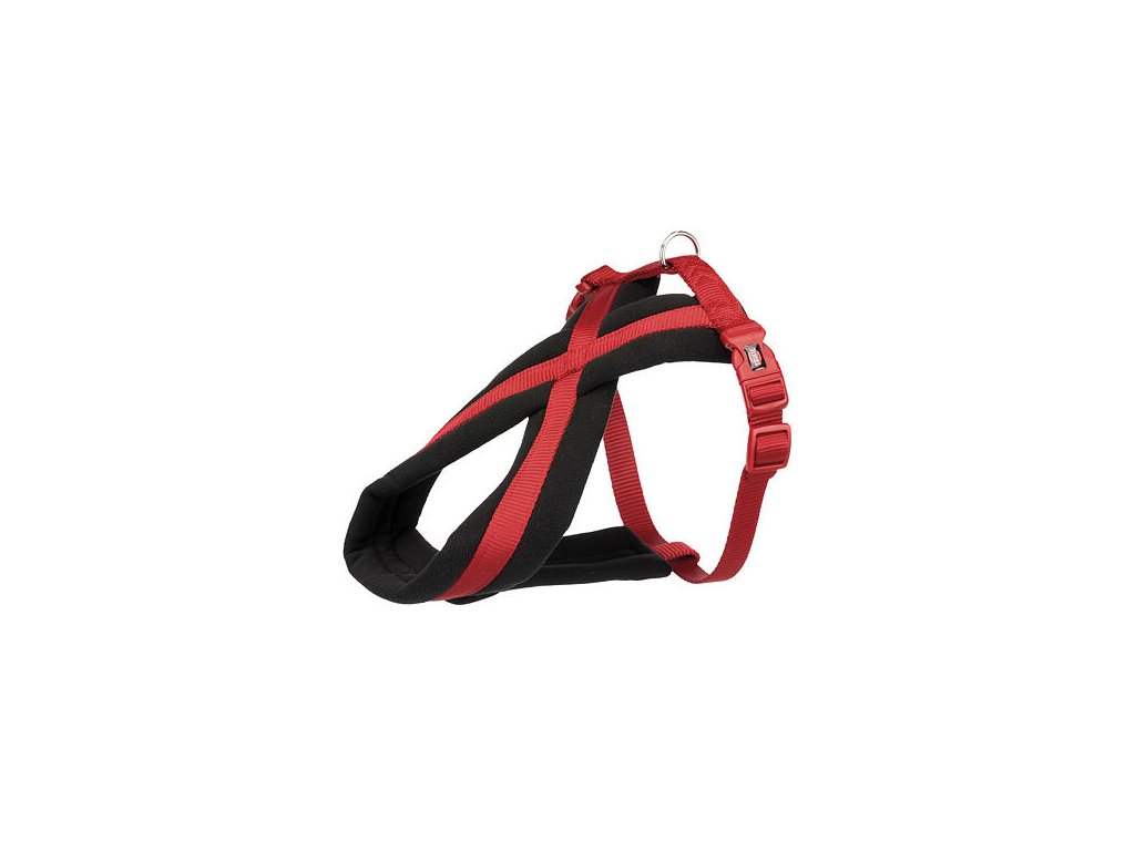 353425 nylonovy postroj premium podsity cervena