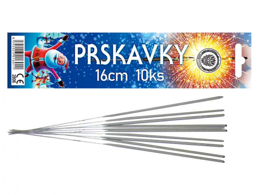 361934 prskavky vanocni 16cm 10ks