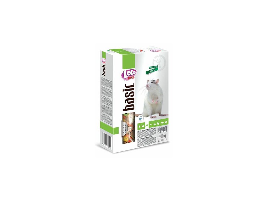 244014 lolo basic kompletni krmivo pro potkany 500 g krabicka