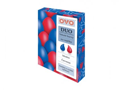 149730 barva na vajicka ovo duo modro cervena 2x20ml