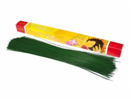 150420 drat kvetinovy vazaci sekany lakovany zeleny 0 8mm 40cm