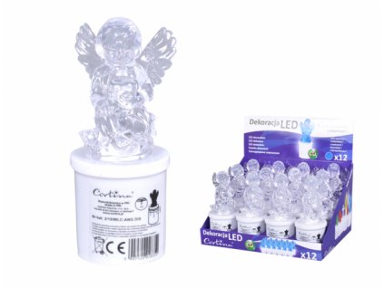 154698 lampicka hrbitovni andel 1 led 270denni d6x15cm mom 12ks