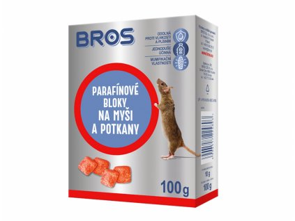 162303 rodenticid bros parafinove bloky na mysi a potkany 100g