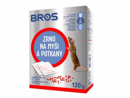 162306 rodenticid bros zrno na mysi a potkany 6x20g