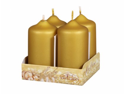 164505 svicka adventni valec metalicka matna d5x9cm 4ks