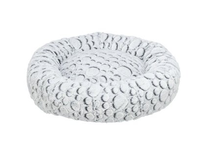 238386 mila kulaty plysovy pelech 50 cm bila seda